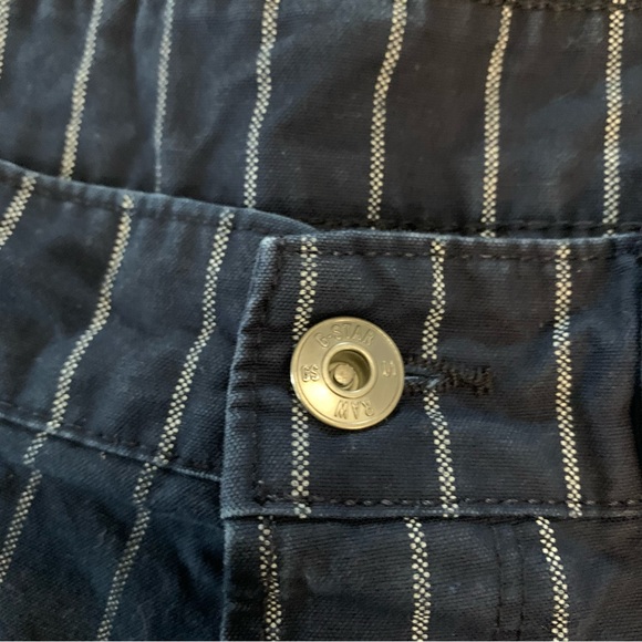 G-Star Raw Men’s 5622 Elwood 3D Tapered Navy Pinstripe Jeans 30x32 - Picture 3 of 14